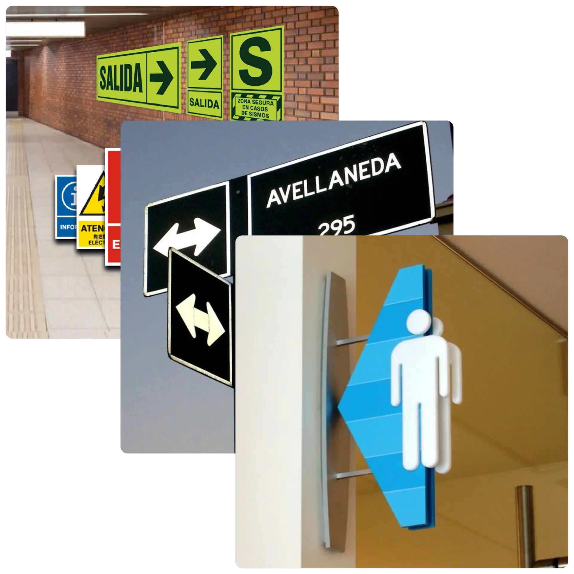 Señalética corporativa y de seguridad fabricada por Panográfica